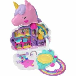 MATTEL Coffret Polly Pocket : Salon De Coiffure Licorne Arc En Ciel