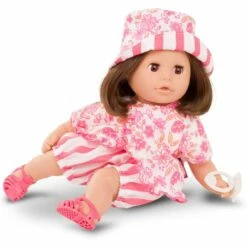 Poupée Cosy Aquini 33 Cm : Tenue Estivale à Rayures