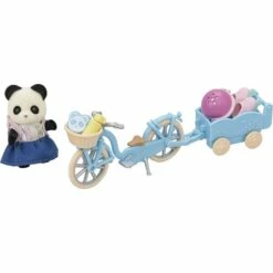 Sylvanian Families Sylvanian Family 5652 : La Fille Panda, Son Vélo Et Sa Remorque