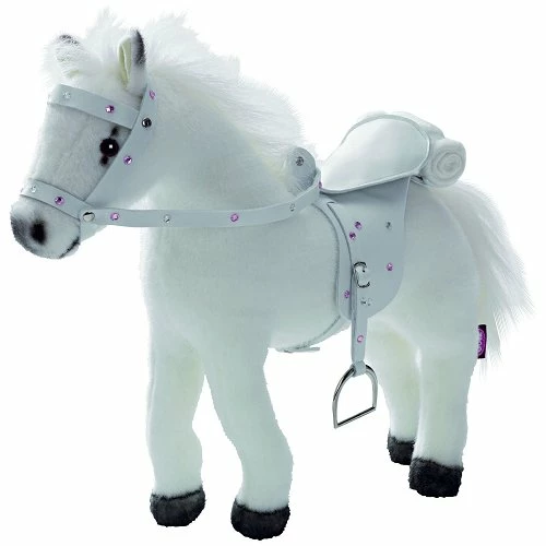 Accessoires De Poupées : Götz Boutique : Peluche Cheval Avec Bruitages, Sel Et Harnais : Blanc 1 Accessoires De Poupées : Götz Boutique : Peluche Cheval Avec Bruitages, Sel Et Harnais : Blanc