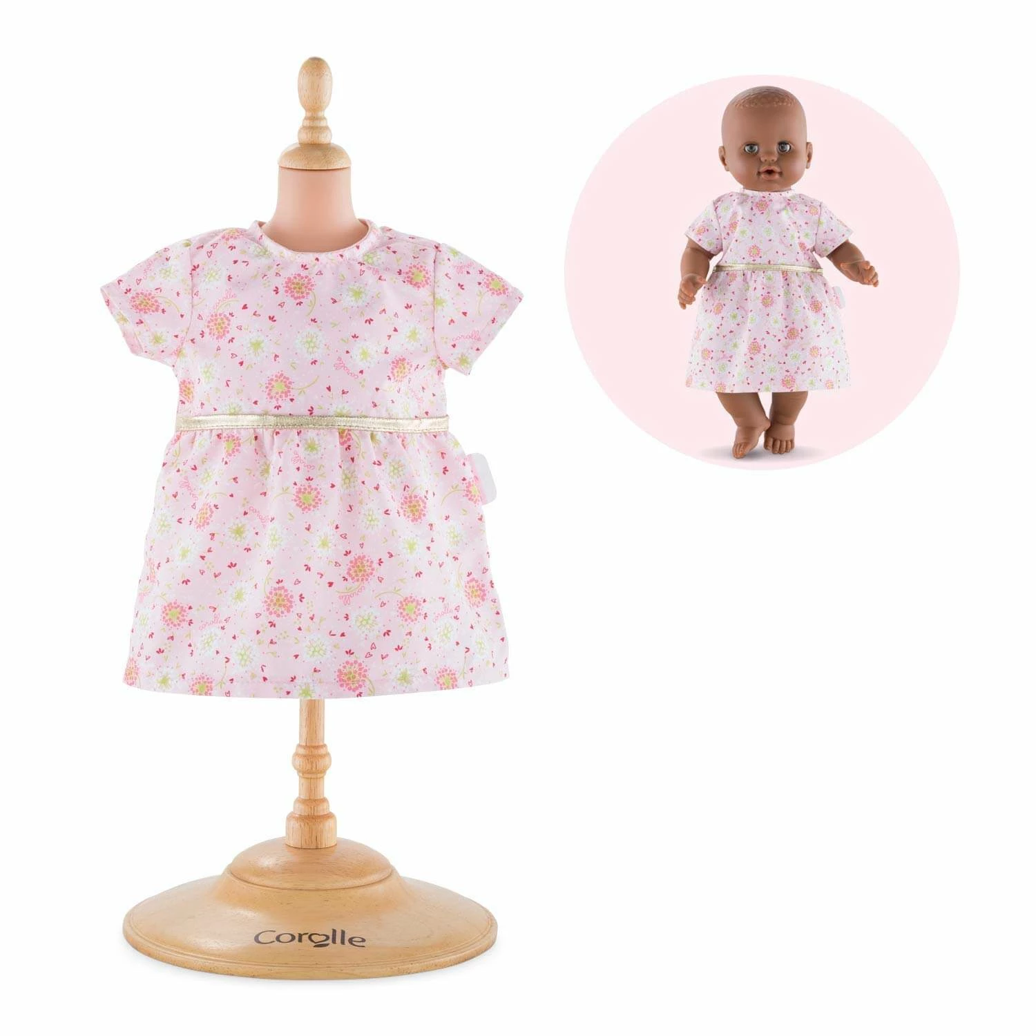 Vêtement Pour Mon Grand Poupon Corolle 36 Cm : Robe Rose 1 Vêtement Pour Mon Grand Poupon Corolle 36 Cm : Robe Rose