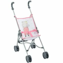 Accessoires Pour Poupon Corolle 36/42/52 Cm : Poussette Canne Rose
