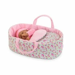 Accessoire Pour Mon Premier Poupon Corolle 30cm : Couffin Fleuri Rose