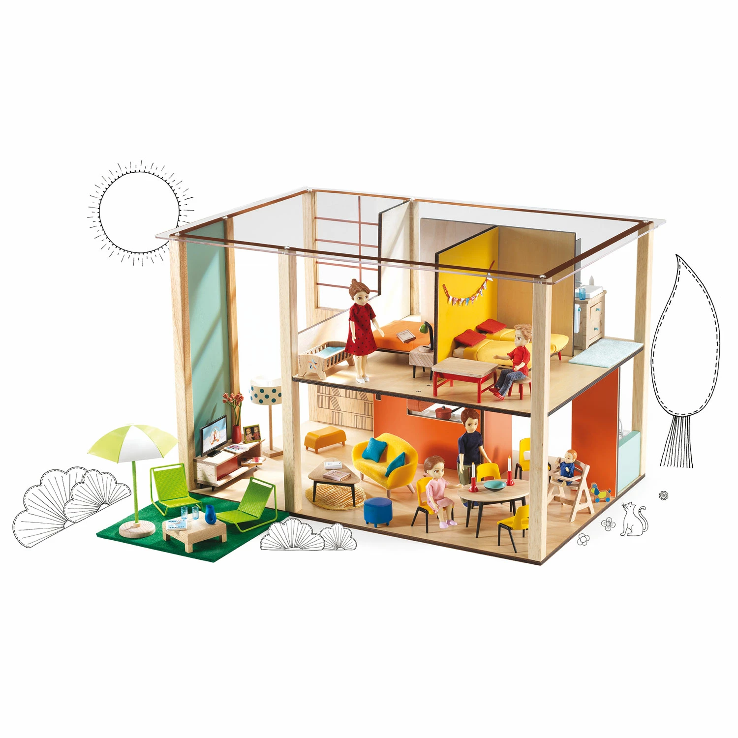 Djeco Maison De Poupées : Cubic House 1 Djeco Maison De Poupées : Cubic House