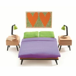 Djeco Accessoire Maison De Poupées : La Chambre Des Parents