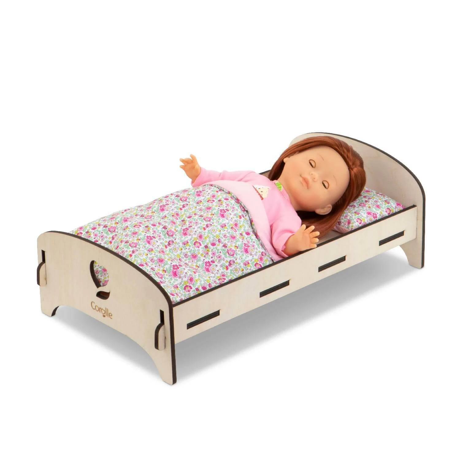 Mobilier Mon Grand Poupon Corolle : Lit En Bois Pour Poupon Et Poupée De 30 à 36 Cm 2 Mobilier Mon Grand Poupon Corolle : Lit En Bois Pour Poupon Et Poupée De 30 à 36 Cm – Image 2