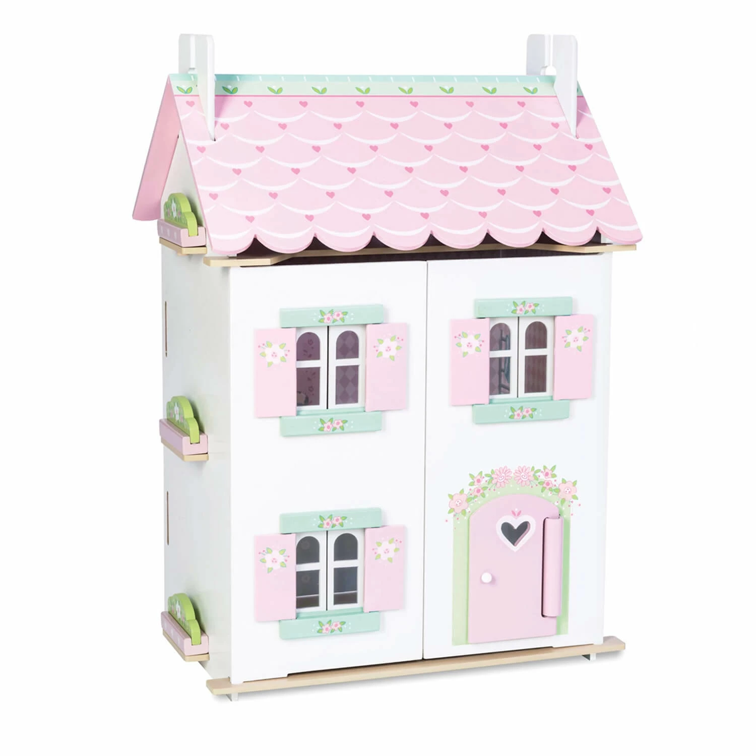 Le Toy Van Maison De Poupée En Bois : Maison Joli Coeur Rose 2 Le Toy Van Maison De Poupée En Bois : Maison Joli Coeur Rose – Image 2