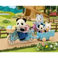 Sylvanian Families Sylvanian Family 5652 : La Fille Panda, Son Vélo Et Sa Remorque -Boutique Djeco p3 FULL 123
