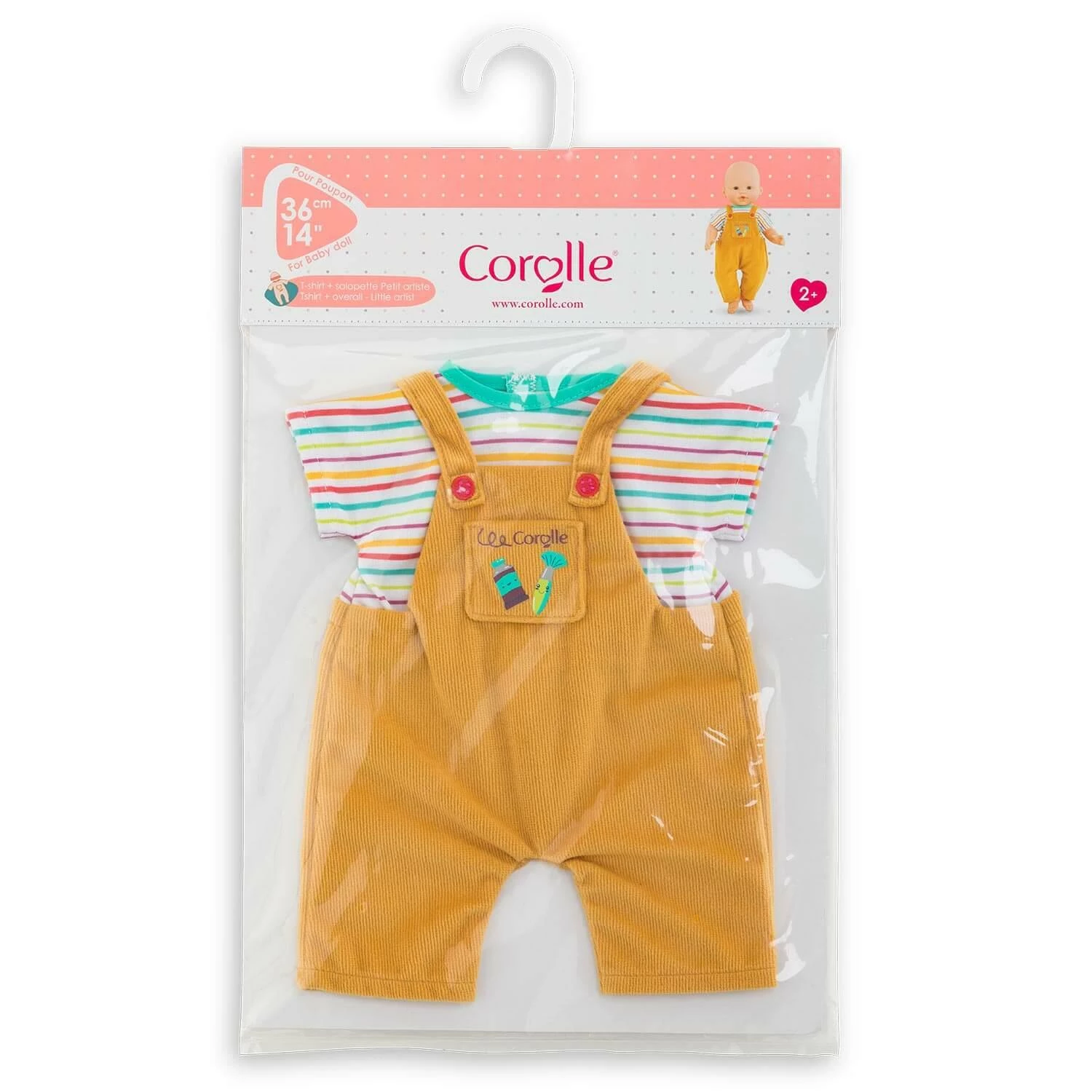 Vêtement Pour Grand Poupon Corolle 36 Cm : T-shirt Et Salopette Petit Artiste 3 Vêtement Pour Grand Poupon Corolle 36 Cm : T-shirt Et Salopette Petit Artiste – Image 3