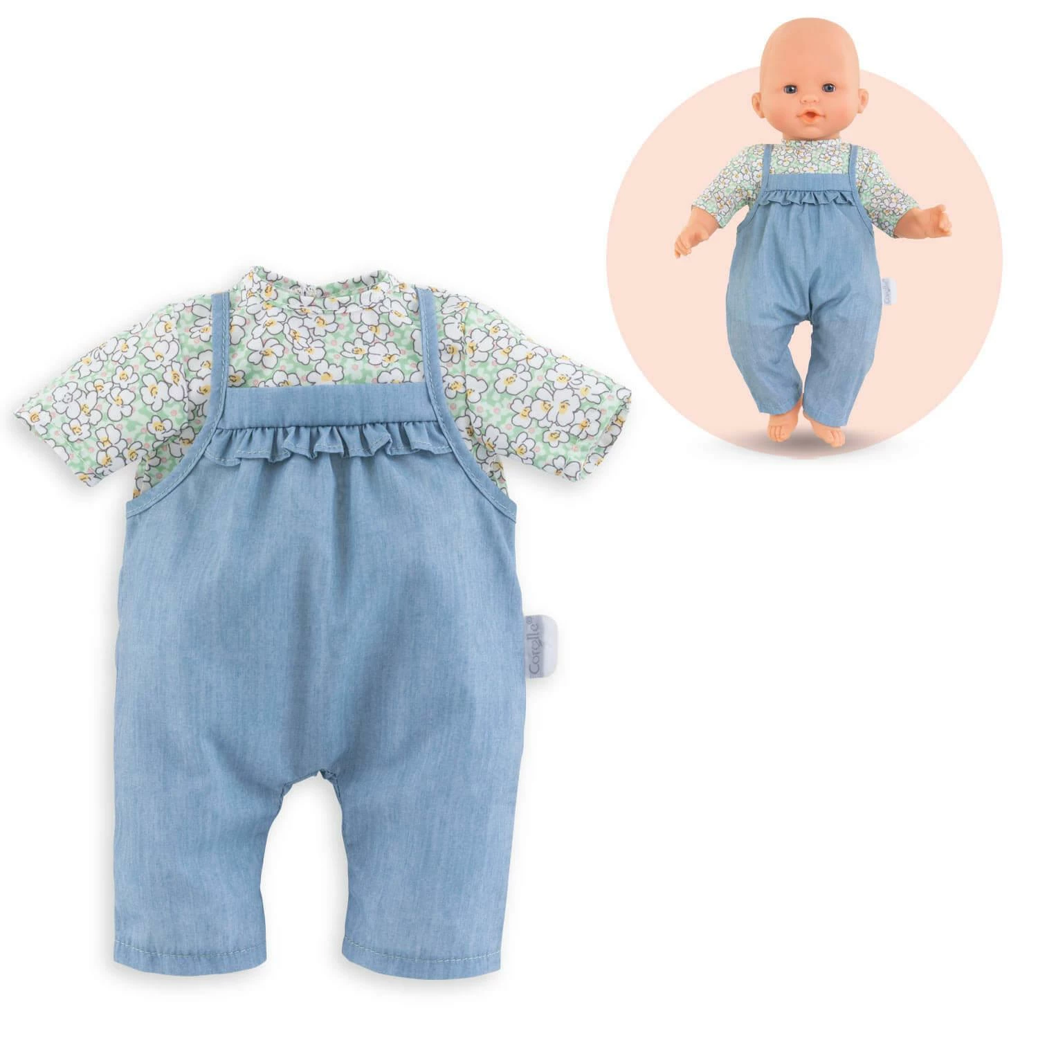 Vêtements Pour Grands Poupons 36 Cm Mon Classique Corolle : Blouse Et Salopette 3 Vêtements Pour Grands Poupons 36 Cm Mon Classique Corolle : Blouse Et Salopette – Image 3