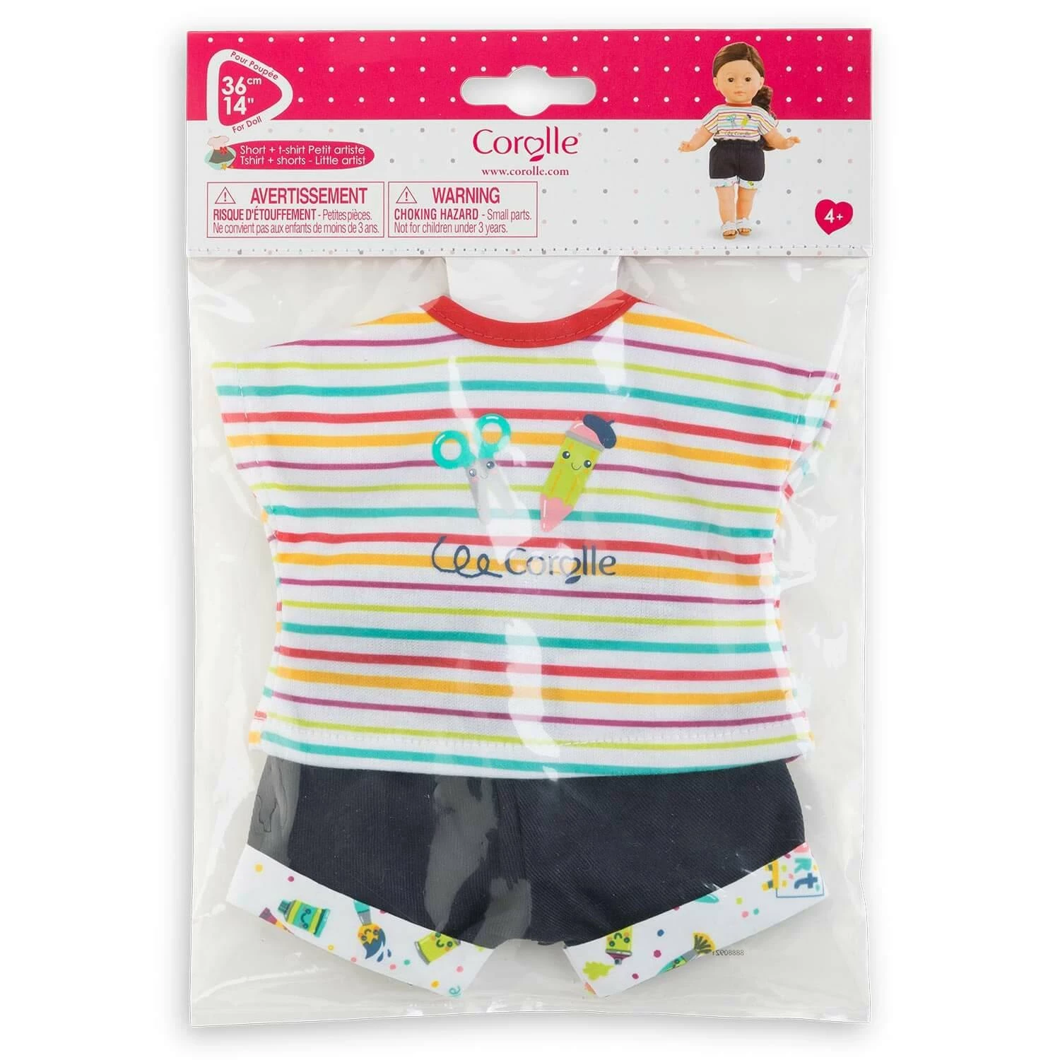 Vêtement Pour Poupée Ma Corolle 36 Cm : Short & T-shirt Petit Artiste 3 Vêtement Pour Poupée Ma Corolle 36 Cm : Short & T-shirt Petit Artiste – Image 3