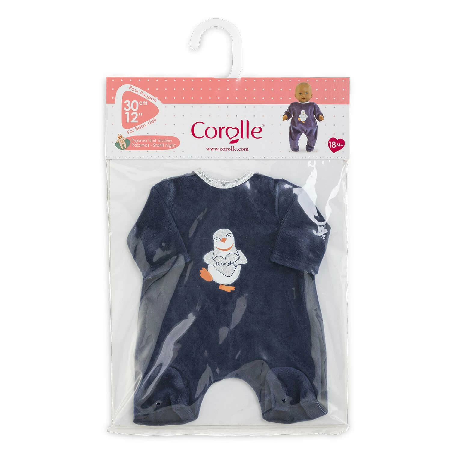 Vêtements Pour Poupon Corolle 30 Cm : Pyjama Nuit Etoilée 3 Vêtements Pour Poupon Corolle 30 Cm : Pyjama Nuit Etoilée – Image 3