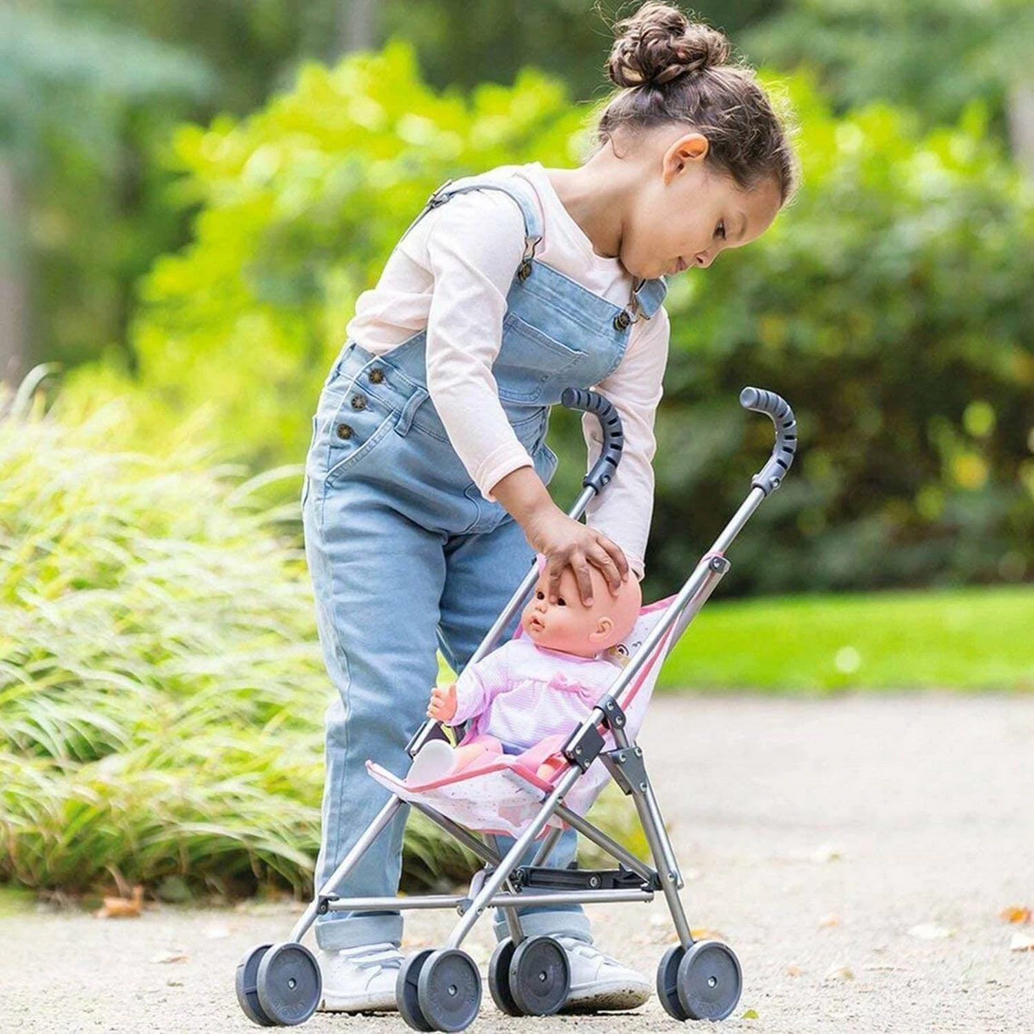 Accessoires Pour Poupon Corolle 36/42/52 Cm : Poussette Canne Rose 3 Accessoires Pour Poupon Corolle 36/42/52 Cm : Poussette Canne Rose â Image 3