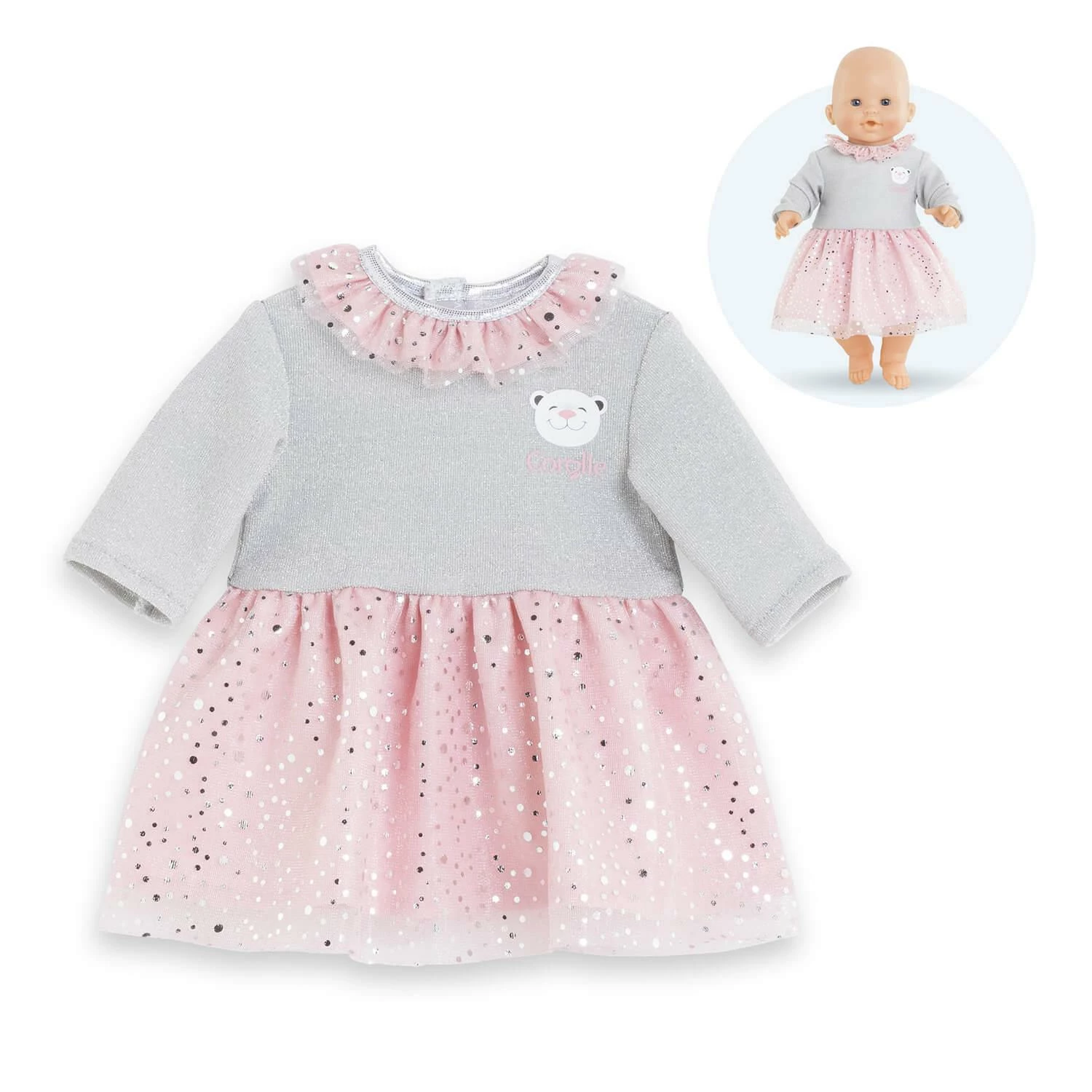 Vêtement Pour Mon Grand Poupon Corolle 36 Cm : Robe Soir De Fête 3 Vêtement Pour Mon Grand Poupon Corolle 36 Cm : Robe Soir De Fête – Image 3