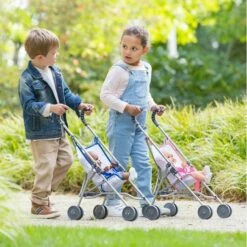 Accessoire Pour Poupon Corolle 36/42/52 Cm : Poussette Canne Bleue -Boutique Djeco p4 FULL 7