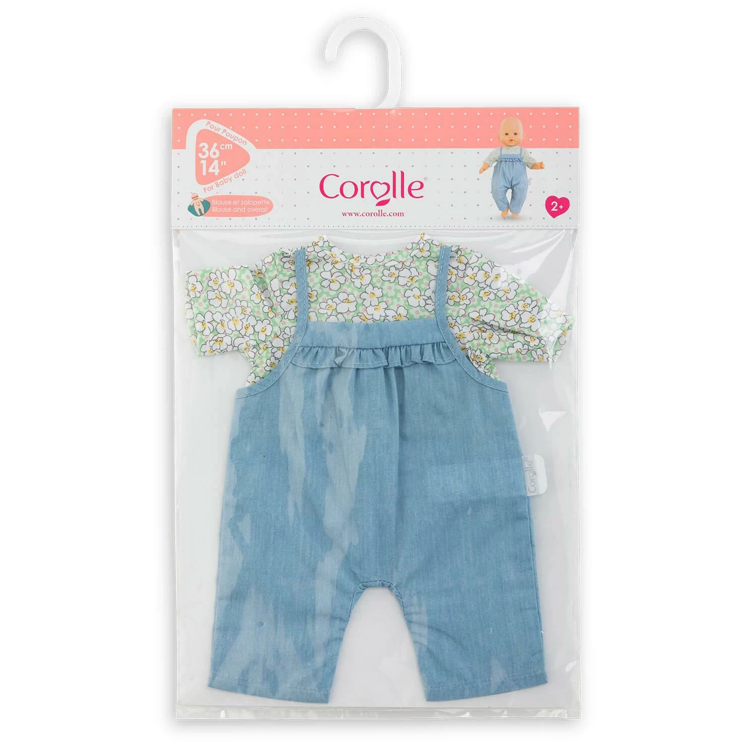 Vêtements Pour Grands Poupons 36 Cm Mon Classique Corolle : Blouse Et Salopette 5 Vêtements Pour Grands Poupons 36 Cm Mon Classique Corolle : Blouse Et Salopette – Image 5