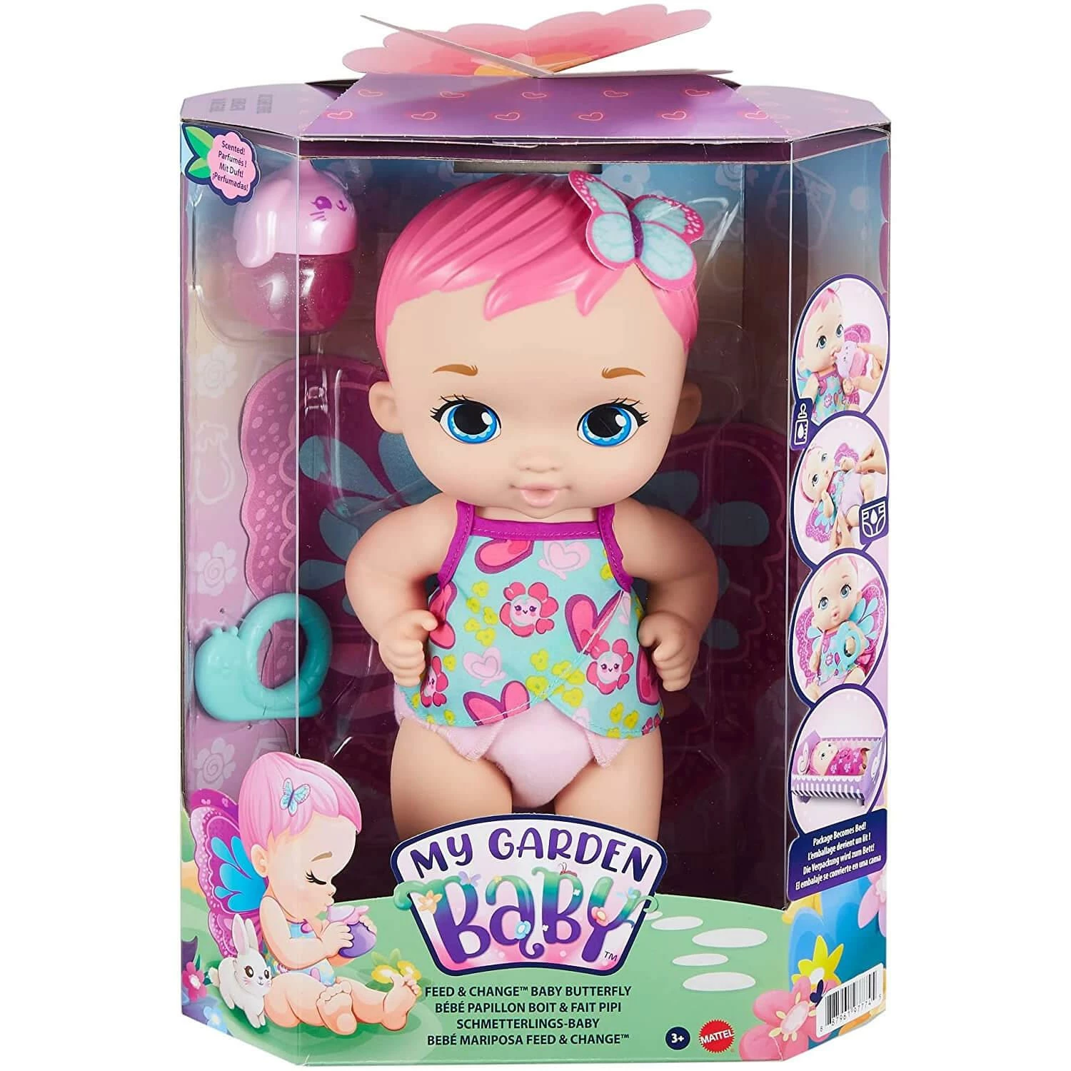 MATTEL Poupon My Garden Baby : Bébé Papillon Rose Boit Et Fait Pipi 6 MATTEL Poupon My Garden Baby : Bébé Papillon Rose Boit Et Fait Pipi – Image 6